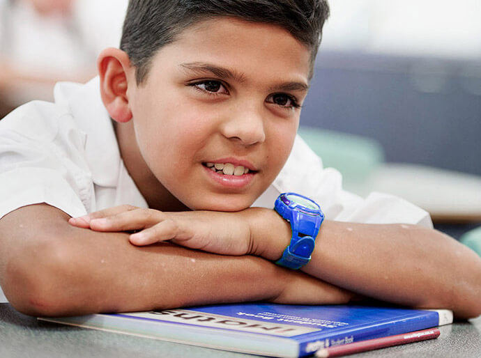 Student at desk